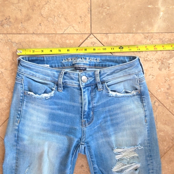 American Eagle outfitters light wash skinny jeans low rise - Picture 3 of 7